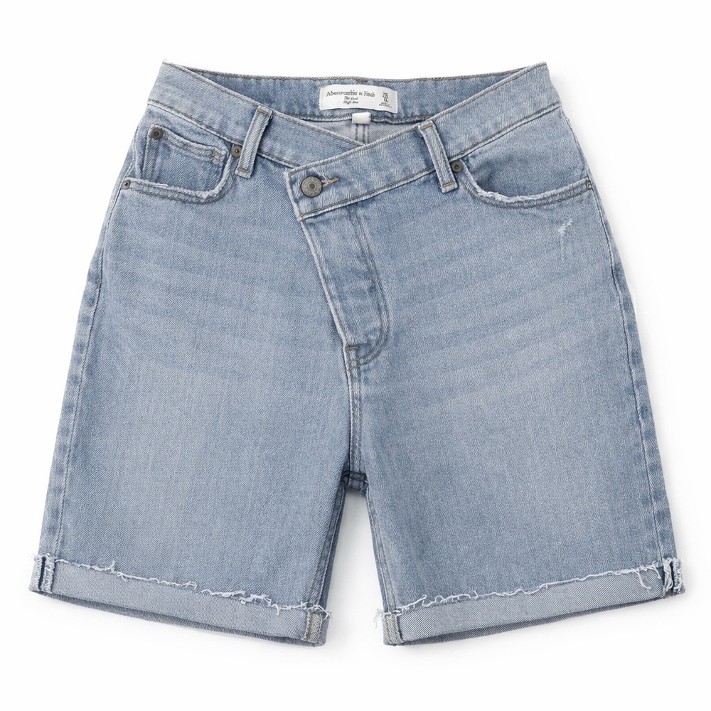 Abercrombie & Fitch Curve Love High-Rise Dad Shorts - Size 25